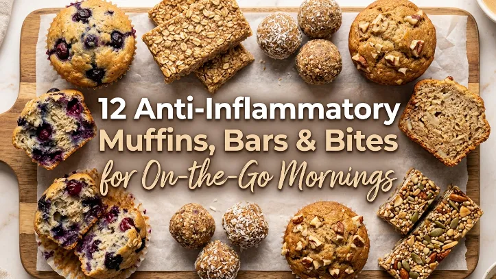 12 Anti Inflammatory Muffins, Bars & Bites for On-the-Go Mornings
