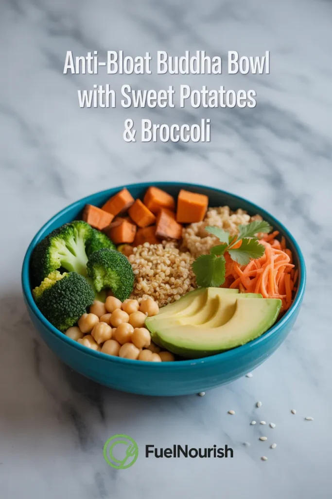 Anti-Bloat Buddha Bowl with Sweet Potatoes & Broccoli