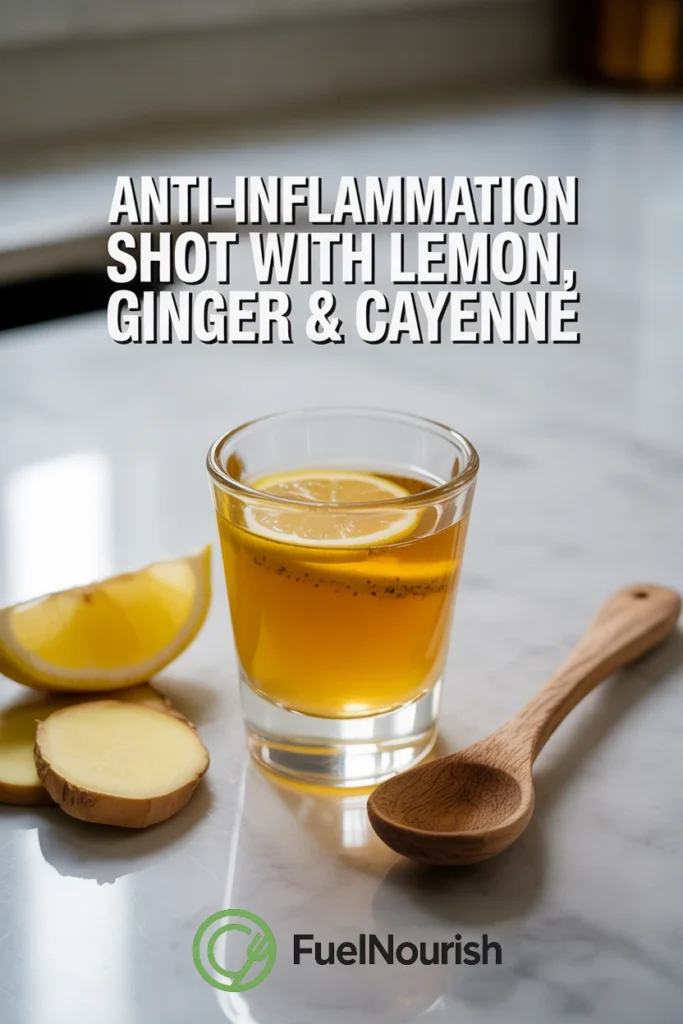 Anti-Inflammation Shot with Lemon, Ginger & Cayenne