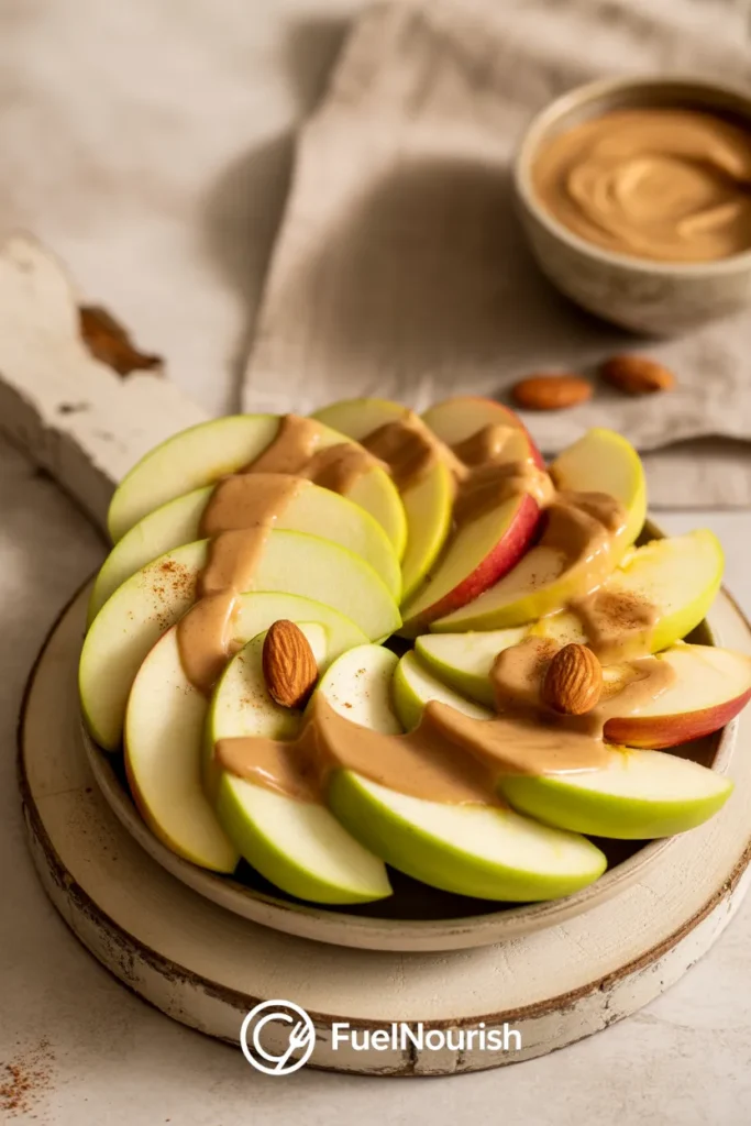 Apple Slices with Almond Butter & Cinnamon