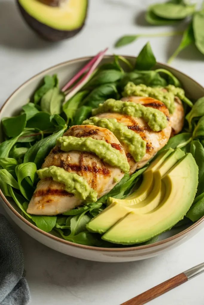 Avocado Pesto Chicken Bowl