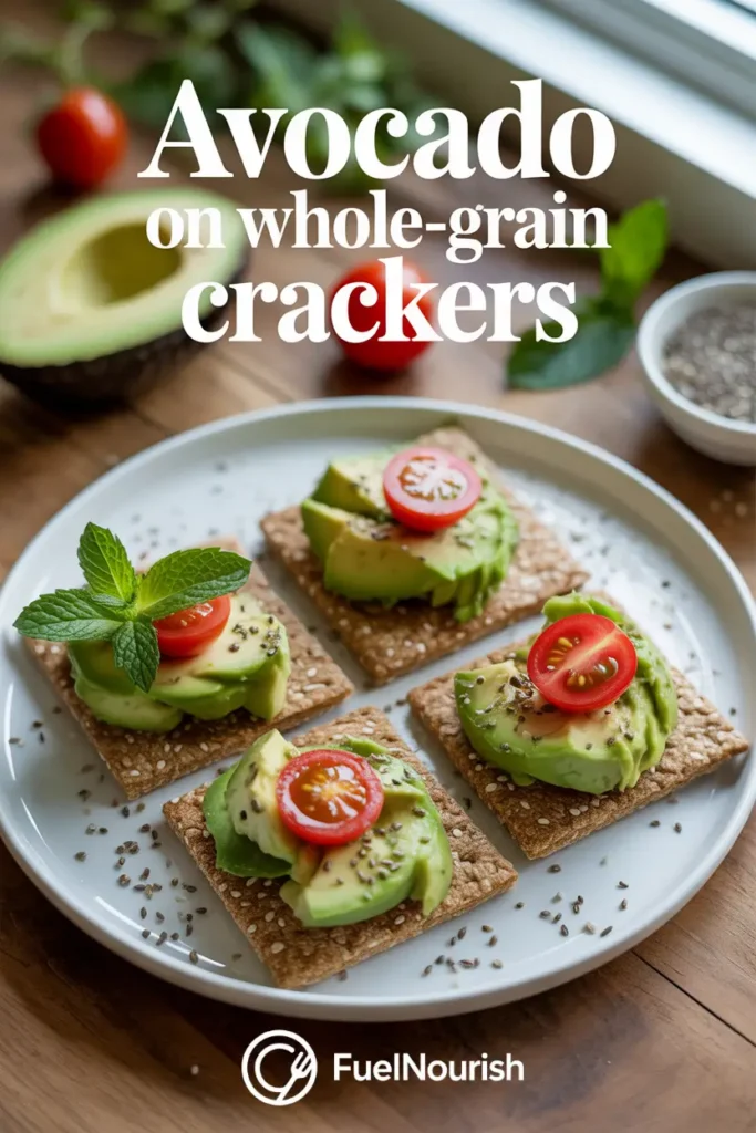 Avocado on Whole-Grain Crackers