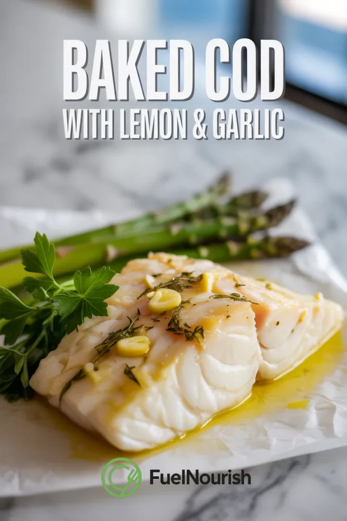 Baked Cod with Lemon & Garlic