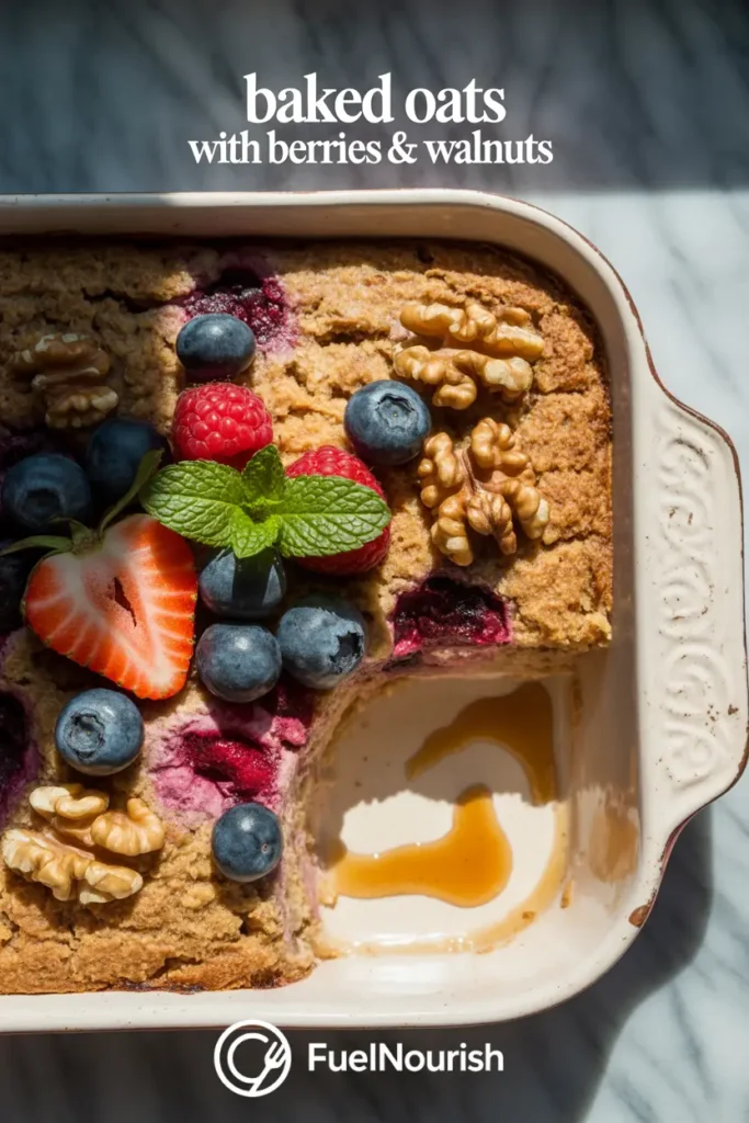 Baked Oats with Berries & Walnuts