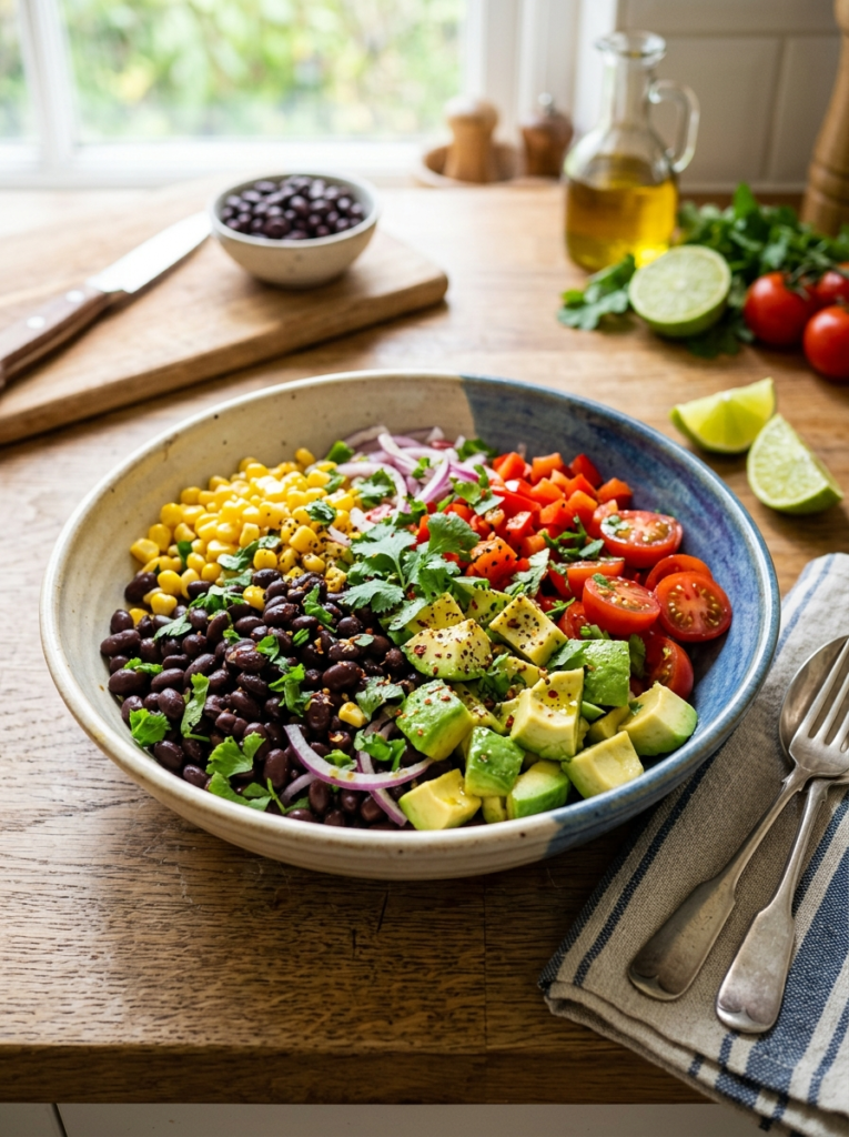 Black Bean & Avocado Fiesta Salad
