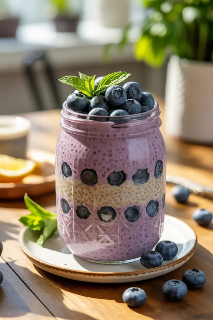 Blueberry Chia Overnight Oats