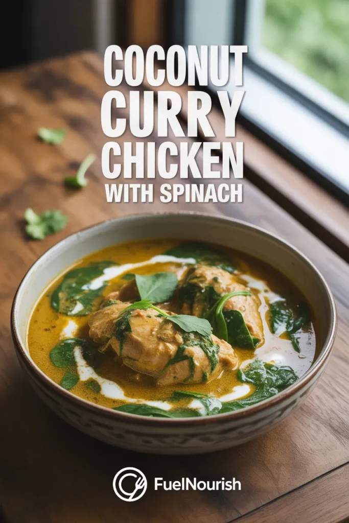 Coconut Curry Chicken with Spinach