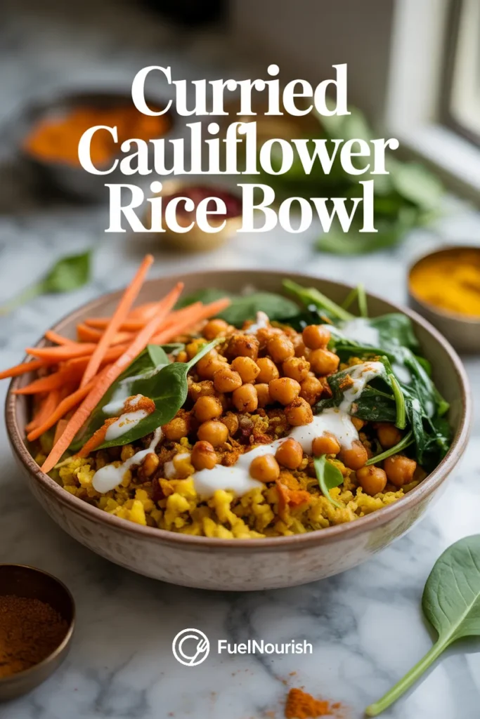 Curried Cauliflower Rice Bowl