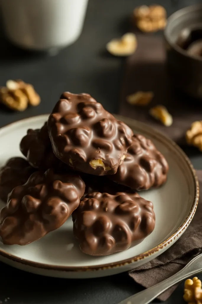 Dark Chocolate Walnut Clusters