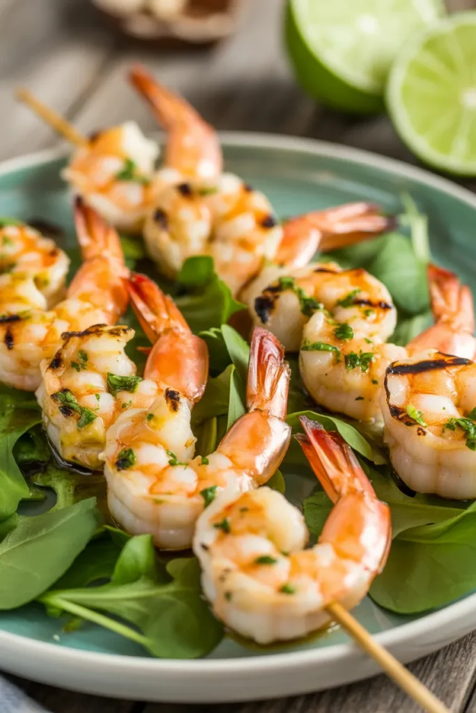 Garlic-Lime Grilled Shrimp Skewers