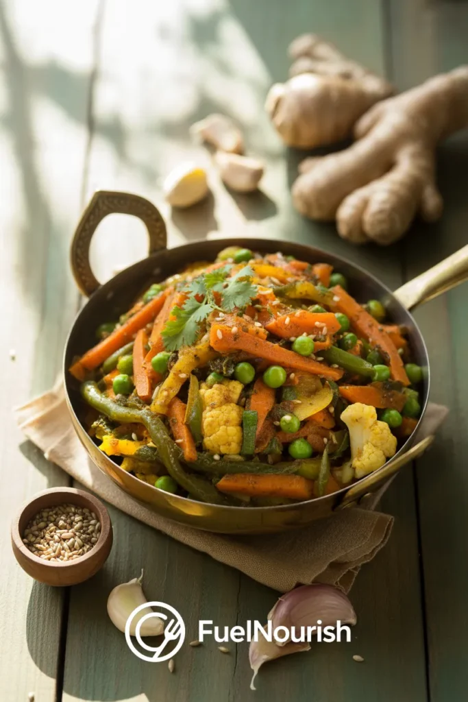 Ginger-Garlic Vegetable Stir-Fry (Sabzi)