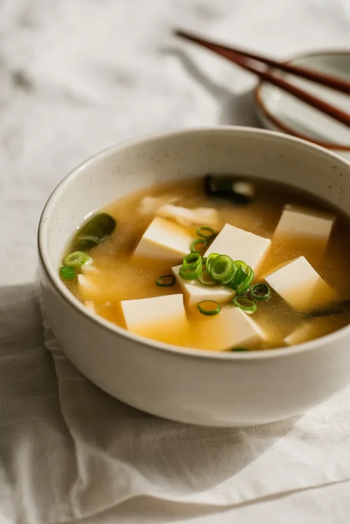Ginger Miso Soup with Tofu