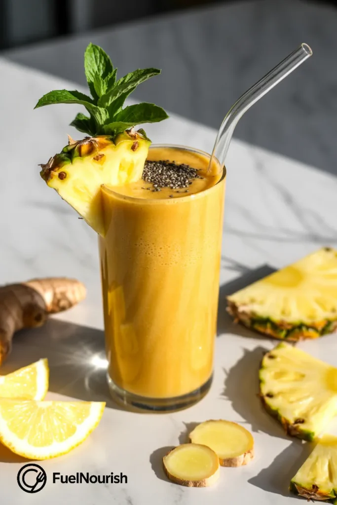 Ginger-Pineapple Bloat Buster Smoothie