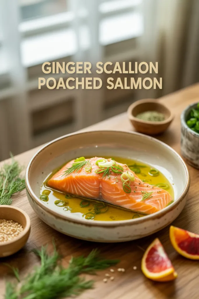 Ginger Scallion Poached Salmon