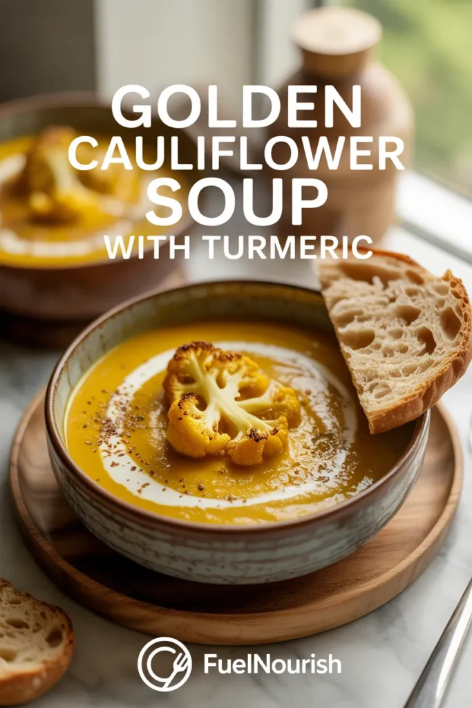 Golden Cauliflower Soup with Turmeric