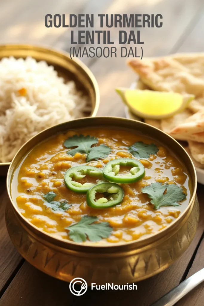 Golden Turmeric Lentil Dal (Masoor Dal)