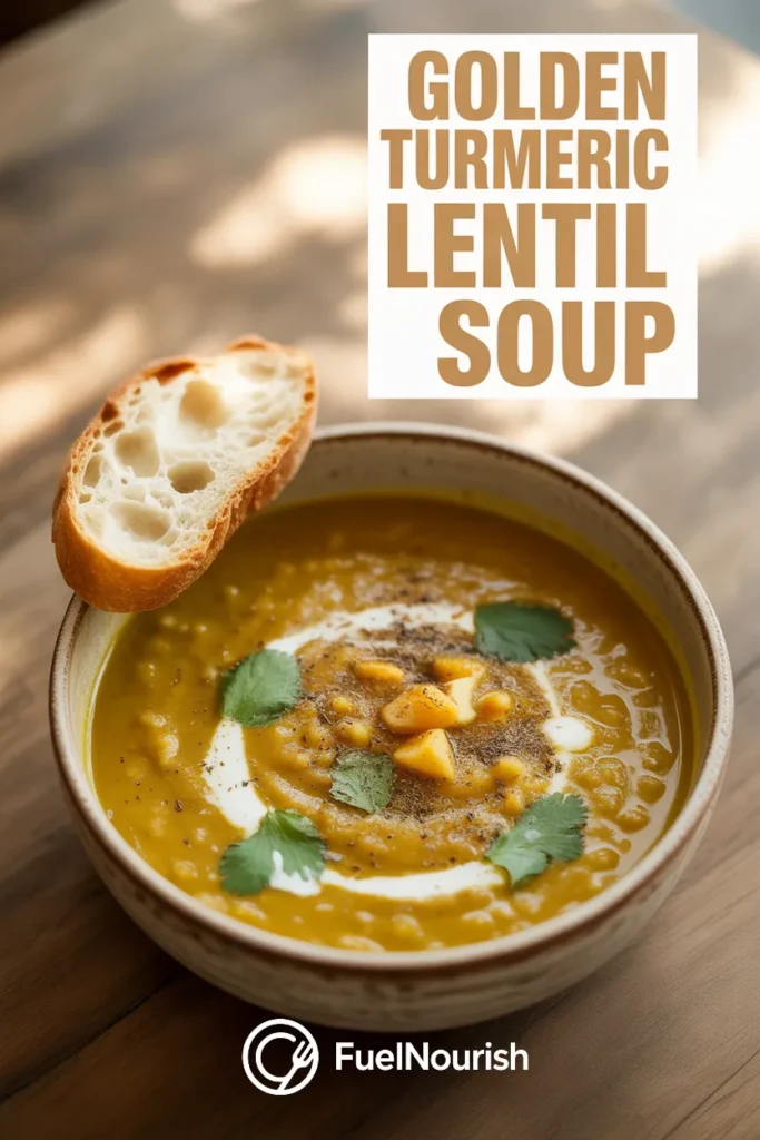 Golden Turmeric Lentil Soup
