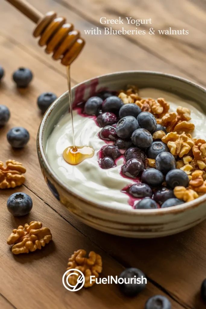 Greek Yogurt with Blueberries & Walnuts