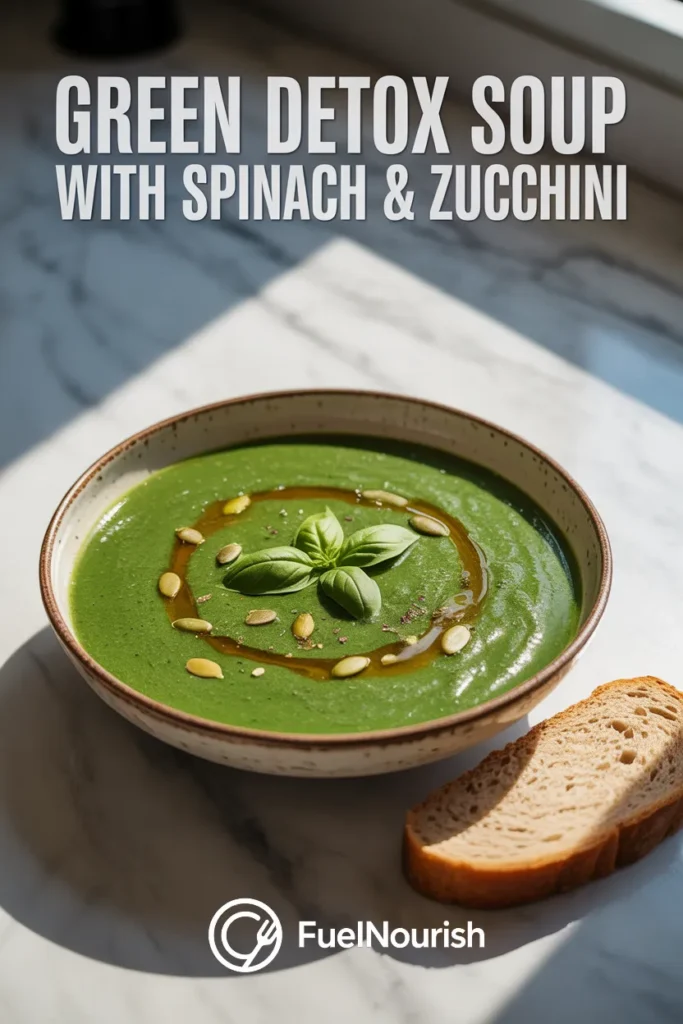 Green Detox Soup with Spinach & Zucchini