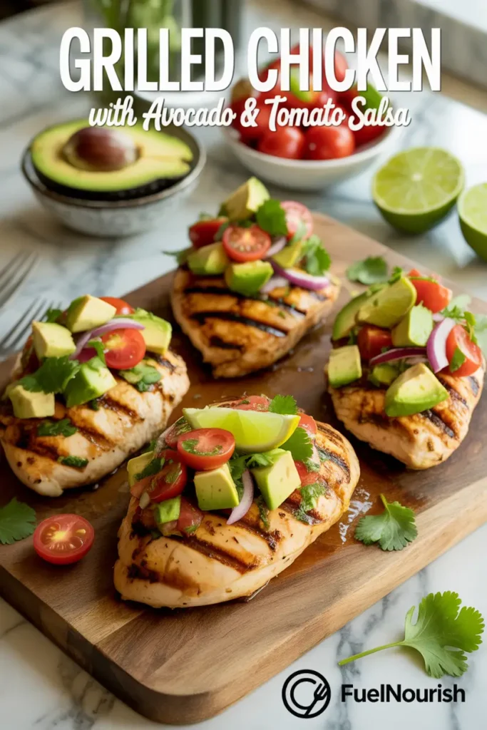 Grilled Chicken with Avocado & Tomato Salsa