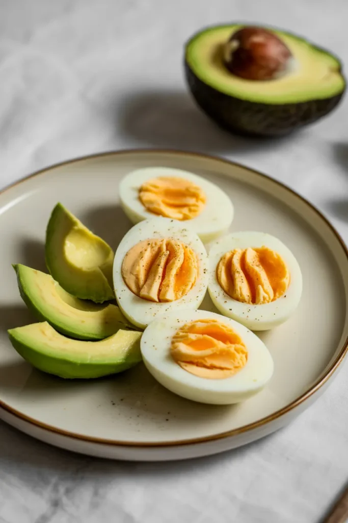 Hard-Boiled Eggs with Avocado