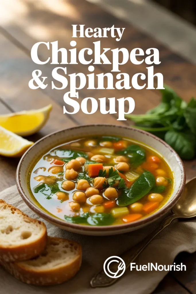 Hearty Chickpea & Spinach Soup