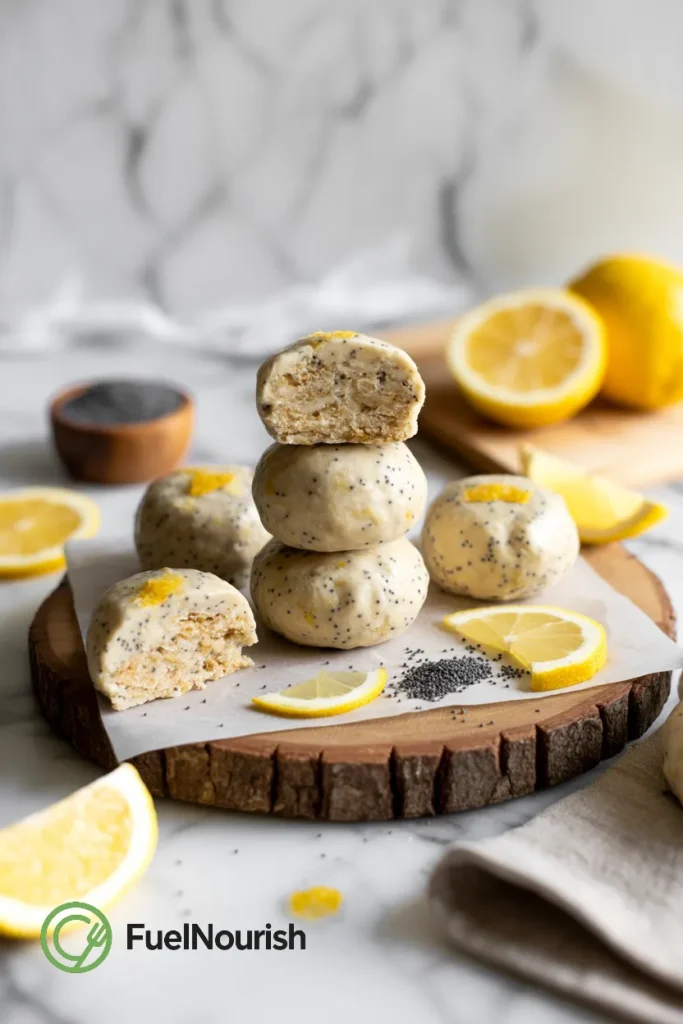 Lemon Poppy Seed Protein Bites