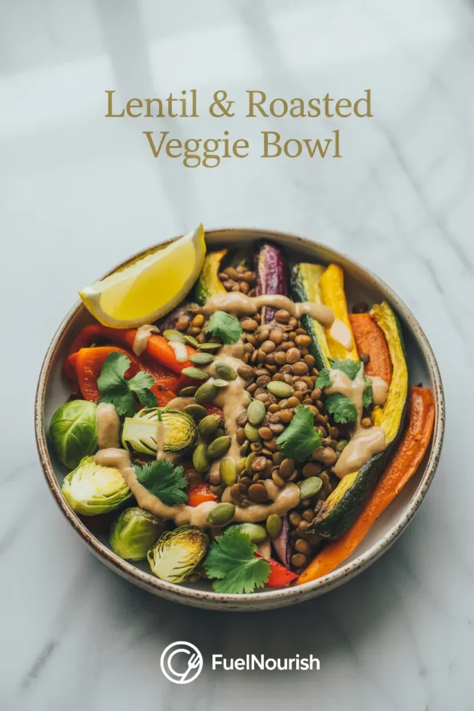 Lentil & Roasted Veggie Bowl