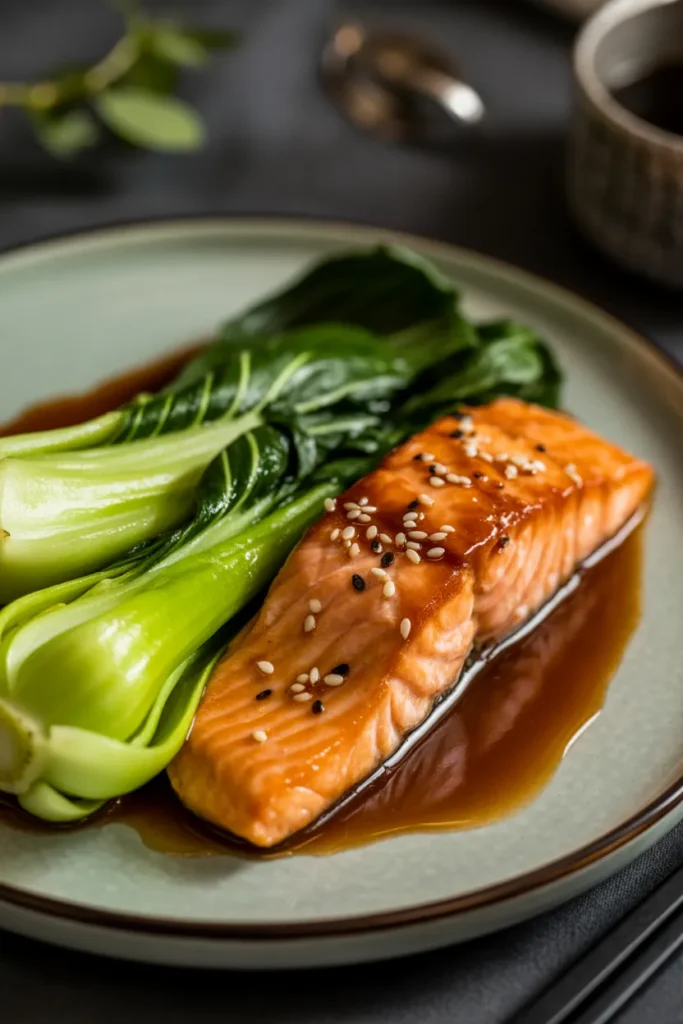 Miso-Ginger Salmon with Bok Choy