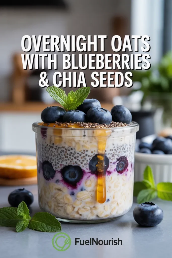 Easy Anti-Inflammatory Recipes: Overnight Oats with Blueberries & Chia Seeds