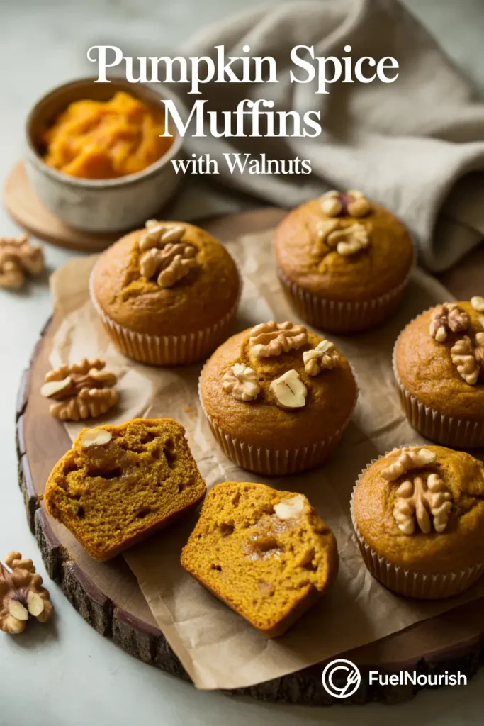 Pumpkin Spice Muffins with Walnuts