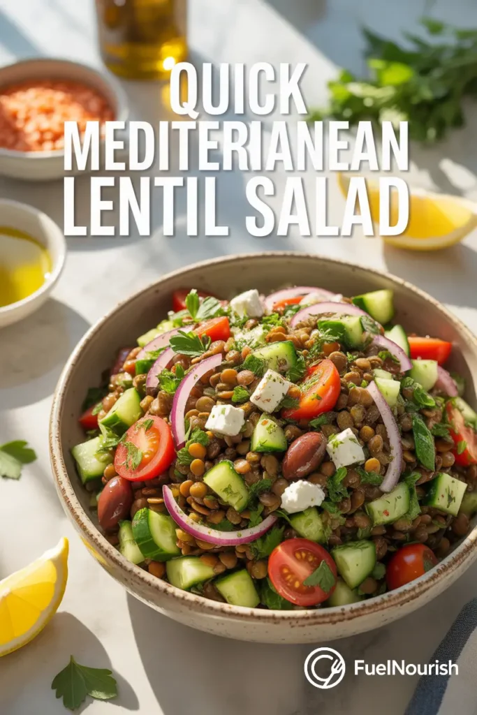 Quick Mediterranean Lentil Salad