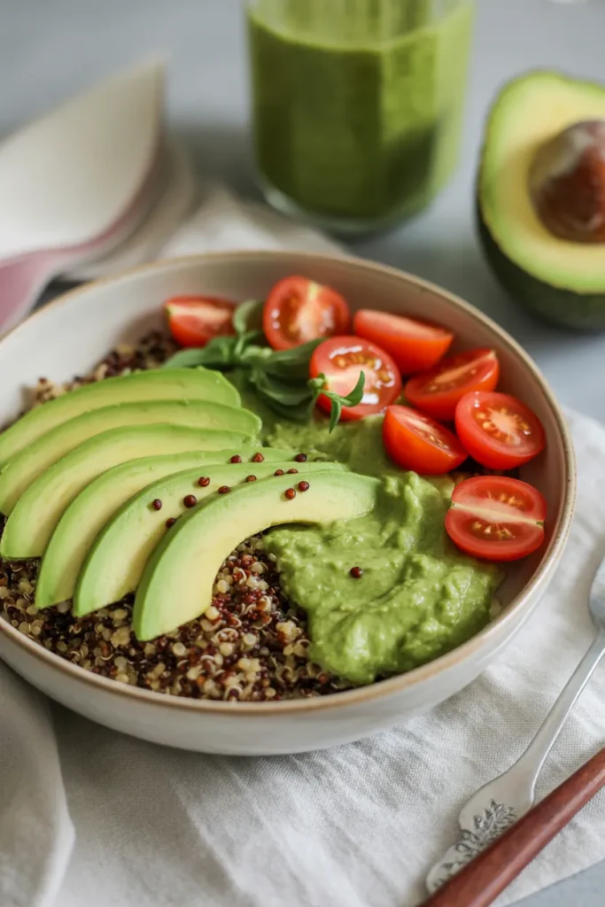 Quinoa Avocado Pesto Bowl