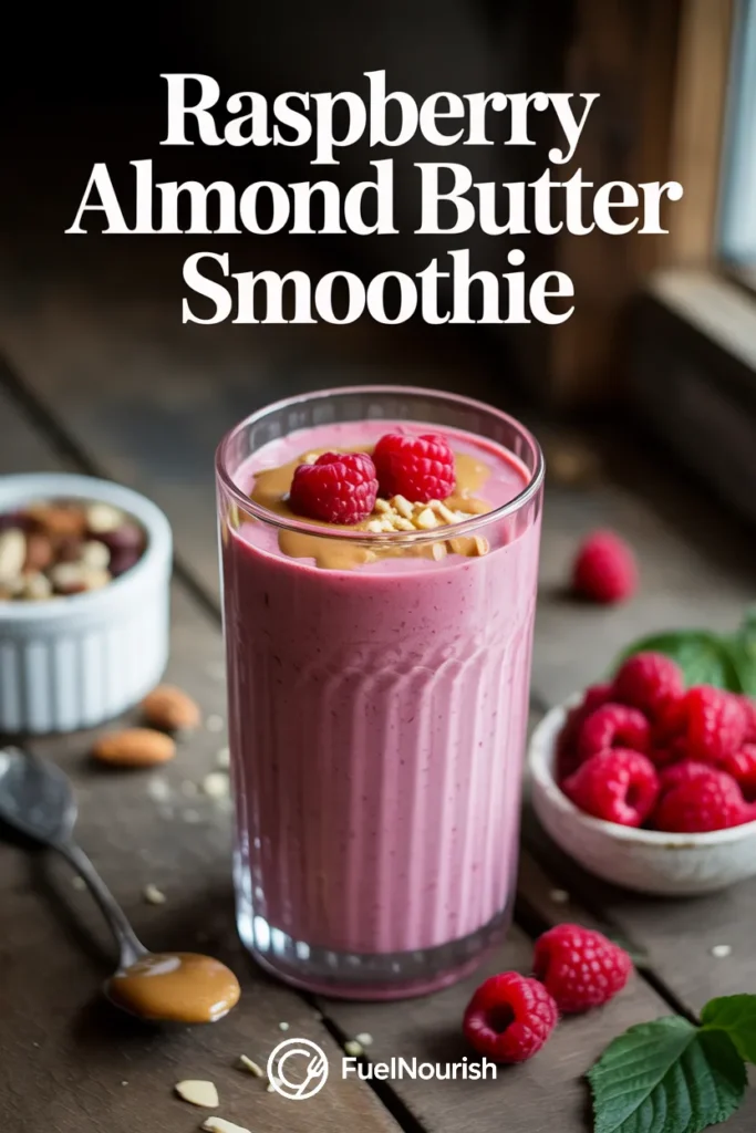Raspberry Almond Butter Smoothie