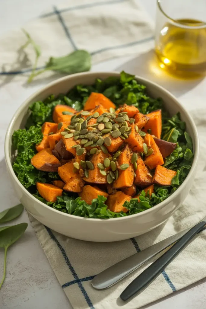 Roasted Sweet Potato & Kale Bowl