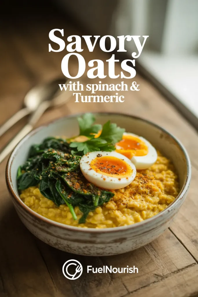 Savory Oats with Spinach & Turmeric