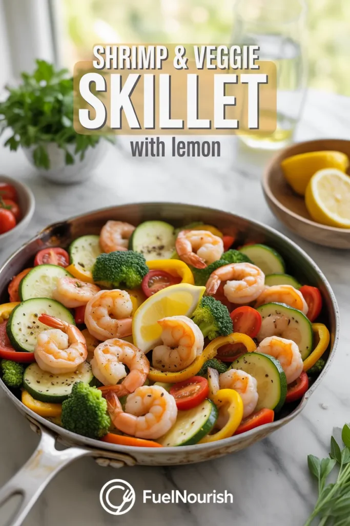 Shrimp & Veggie Skillet with Lemon