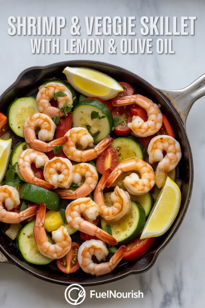 Shrimp & Veggie Skillet with Lemon & Olive Oil
