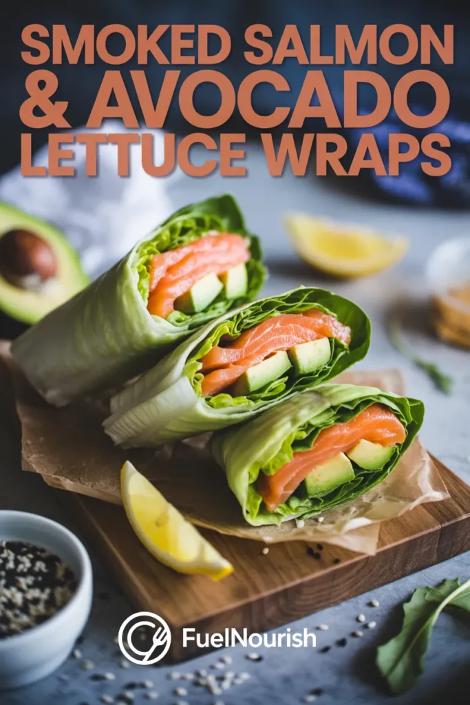 Smoked Salmon & Avocado Lettuce Wraps