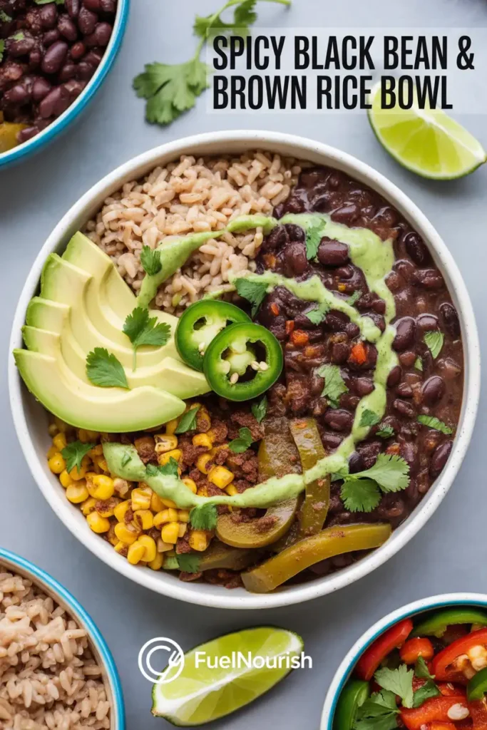 Spicy Black Bean & Brown Rice Bowl