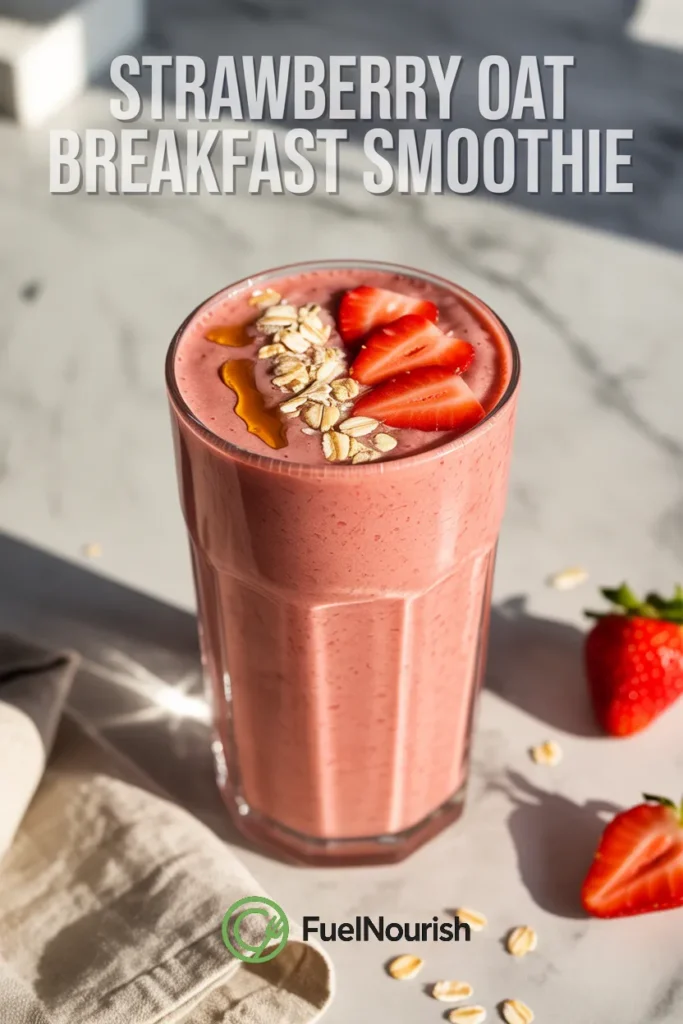 Strawberry Oat Breakfast Smoothie