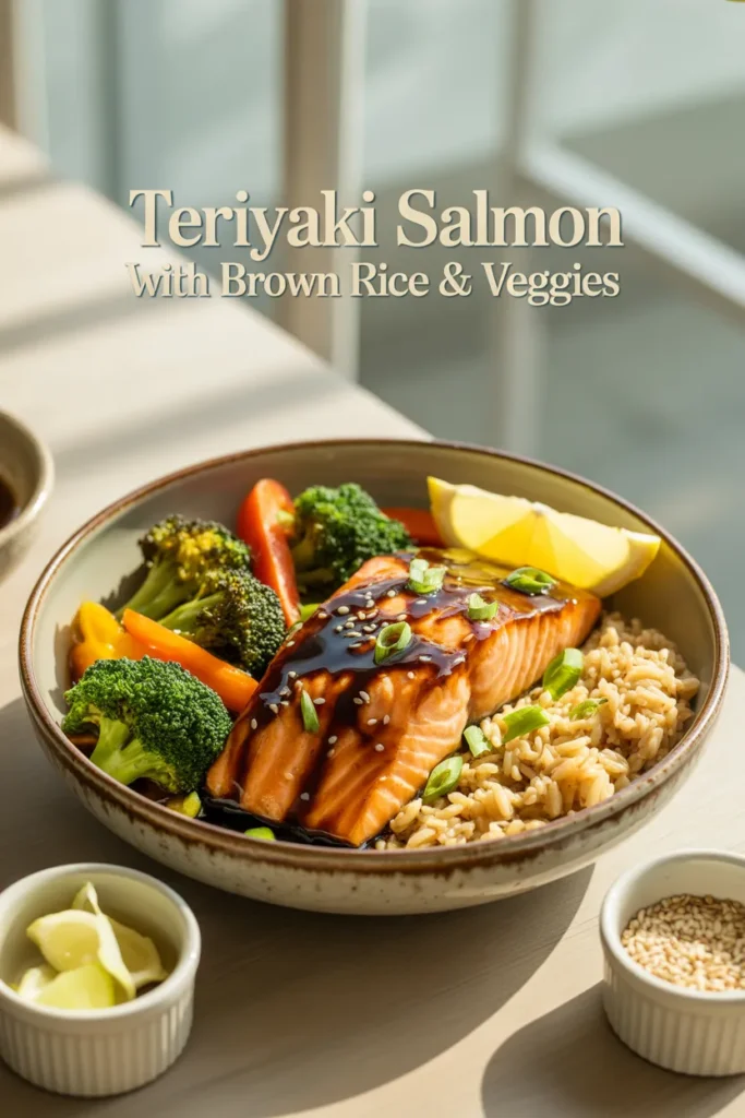 Teriyaki Salmon with Brown Rice & Veggies