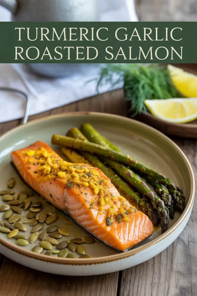 Turmeric Garlic Roasted Salmon