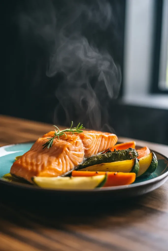Turmeric Garlic Salmon with Roasted Veggies