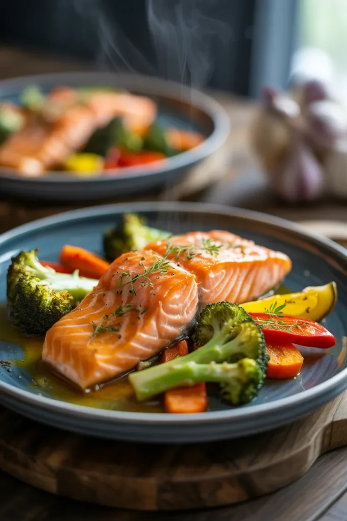 Turmeric Garlic Salmon with Roasted Veggies