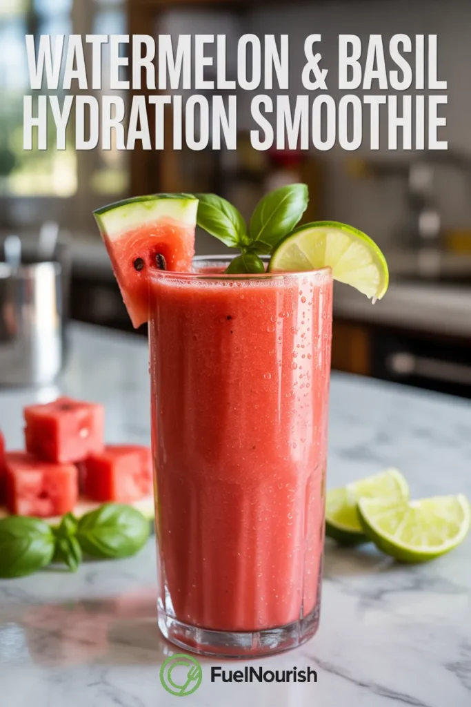 Watermelon & Basil Hydration Smoothie
