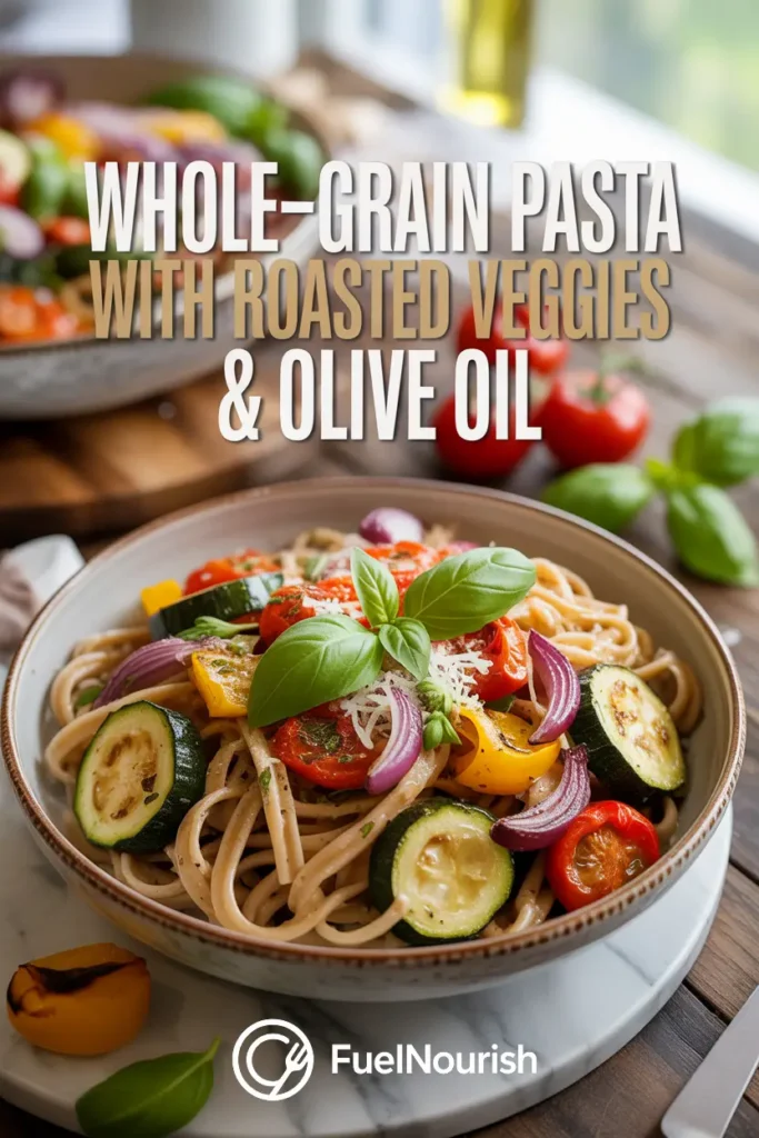 Whole-Grain Pasta with Roasted Veggies & Olive Oil