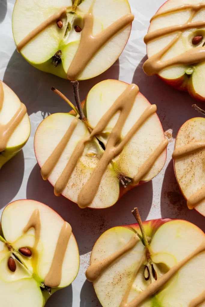Apple Slices with Almond Butter & Cinnamon