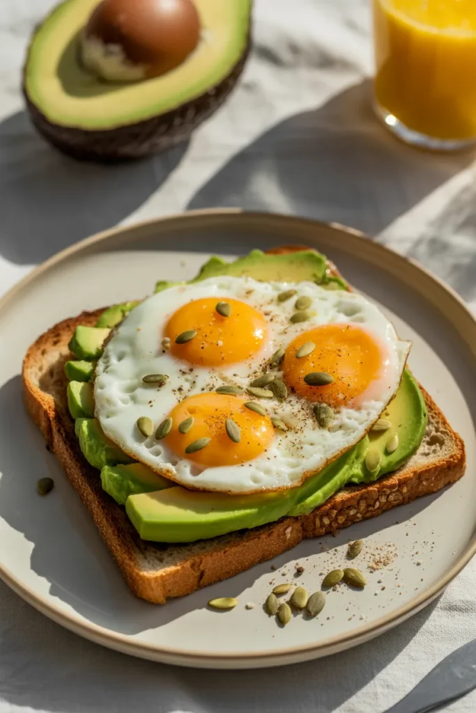 Avocado Toast with Turmeric Eggs