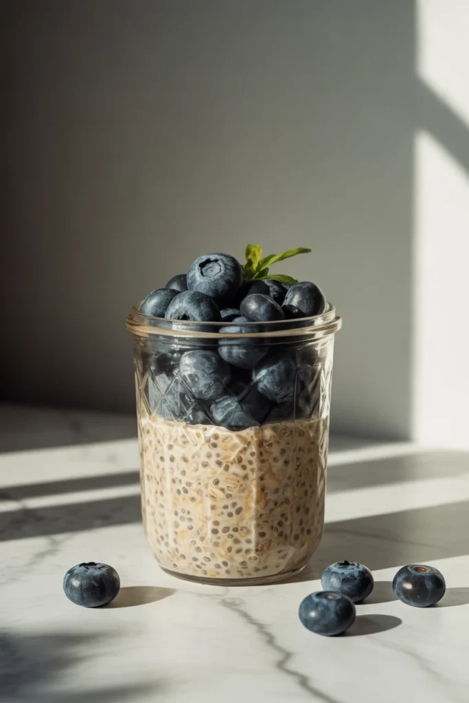 Blueberry Chia Overnight Oats
